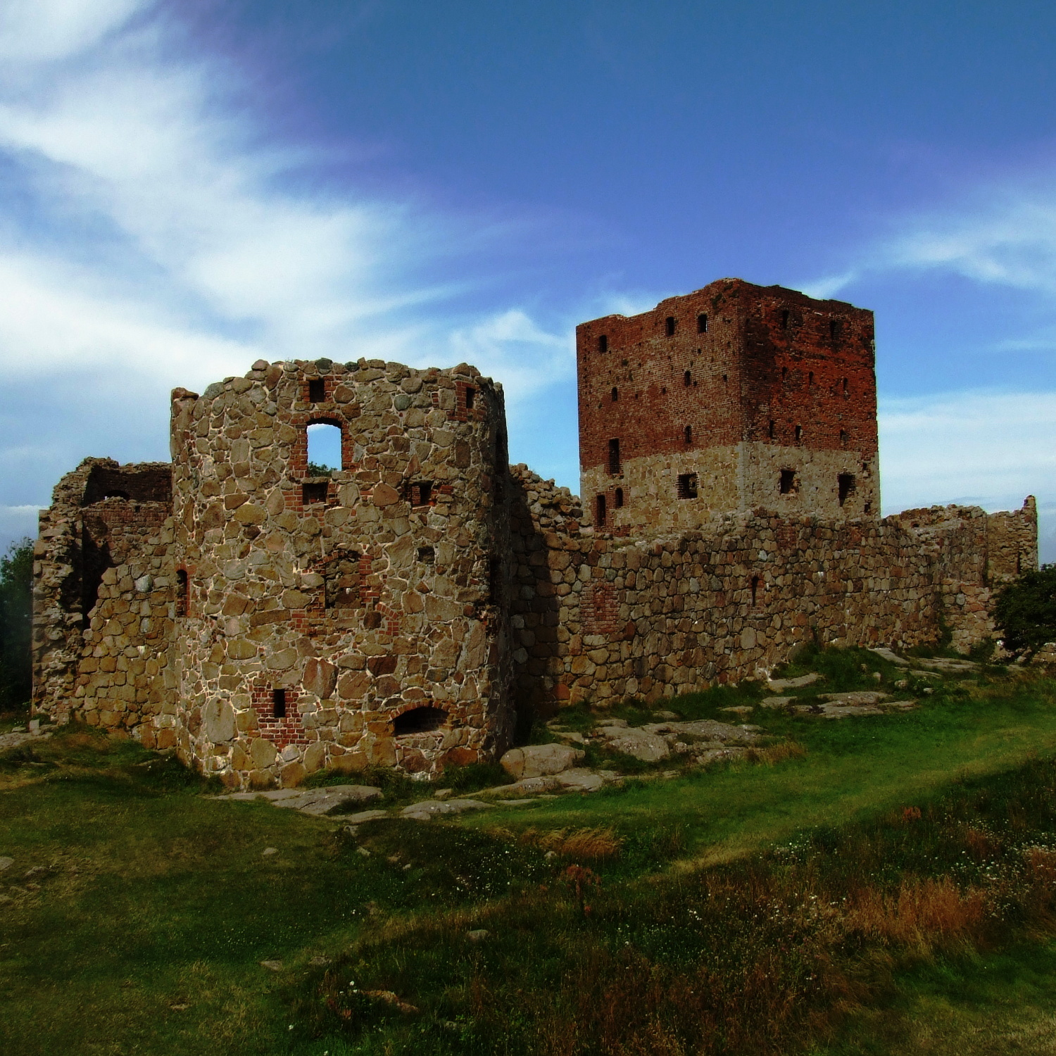 ruiny zamku Hammershus